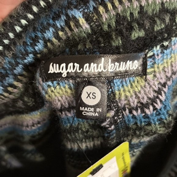 Sugar and Bruno young girls Patterned sweater knit Jogger Pants draw string XS - Picture 6 of 11